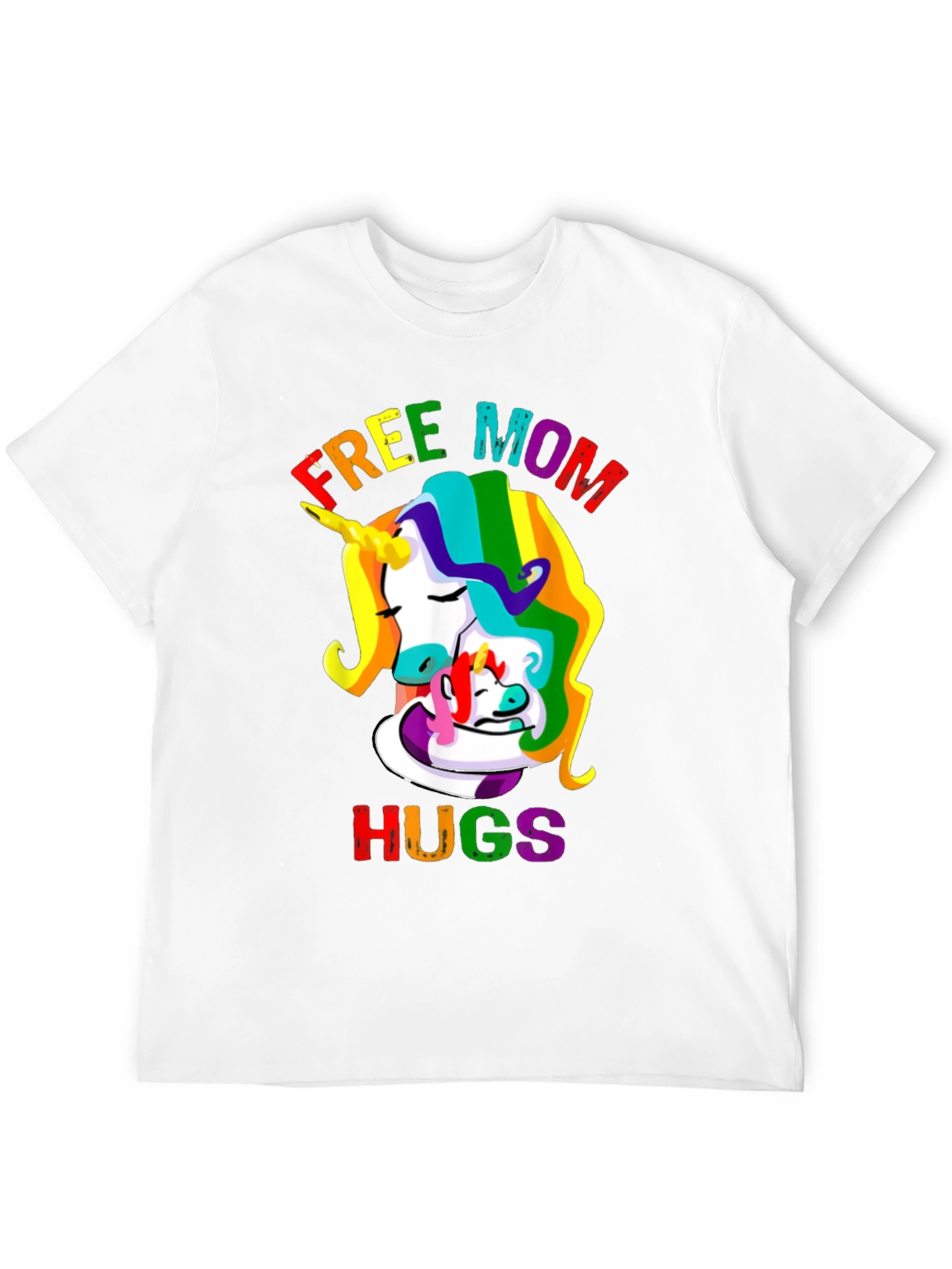 Free Mom Hugs Unicorn Pride T-Shirt