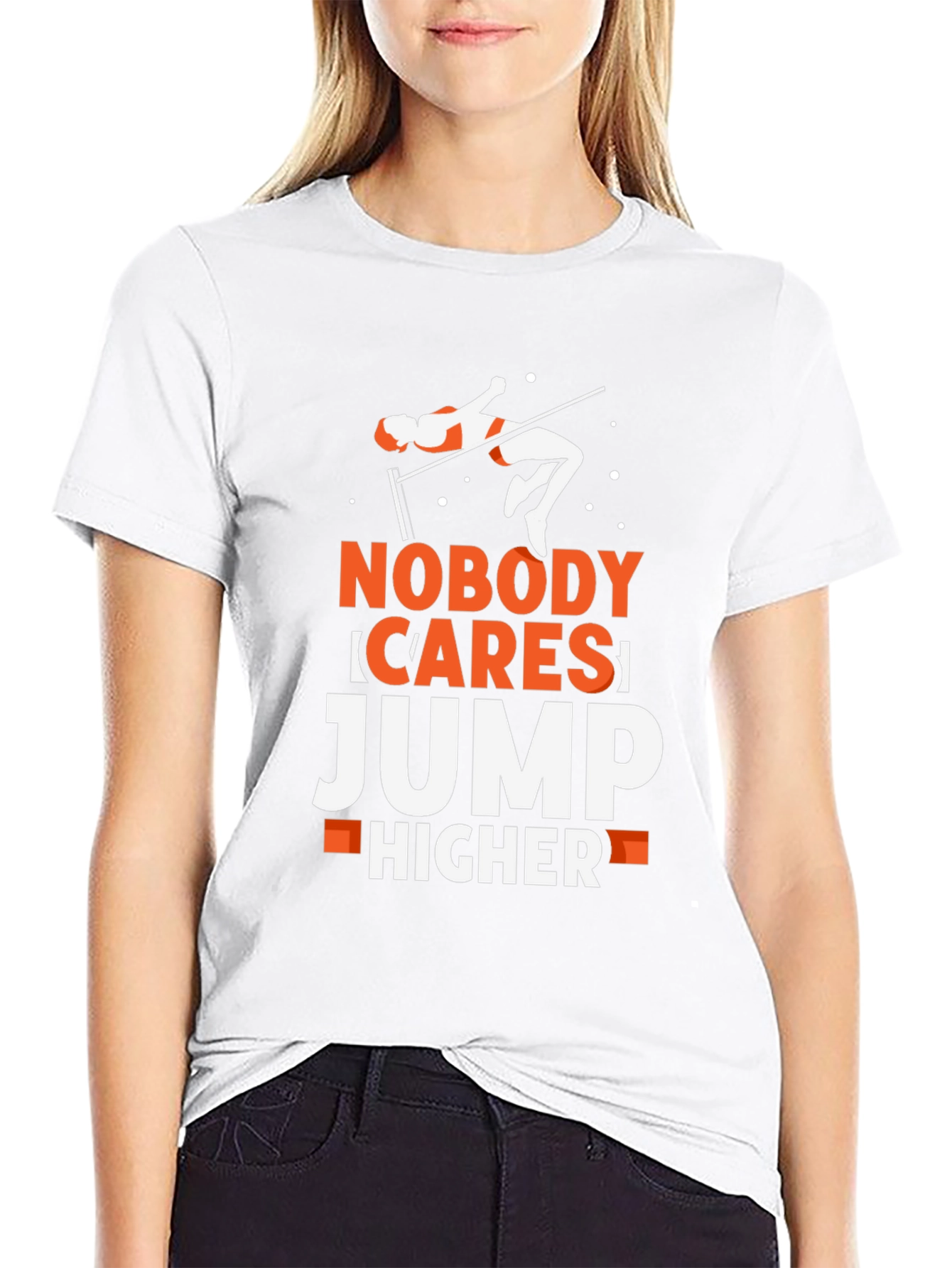 Motivational High Jump Graphic T-Shirt