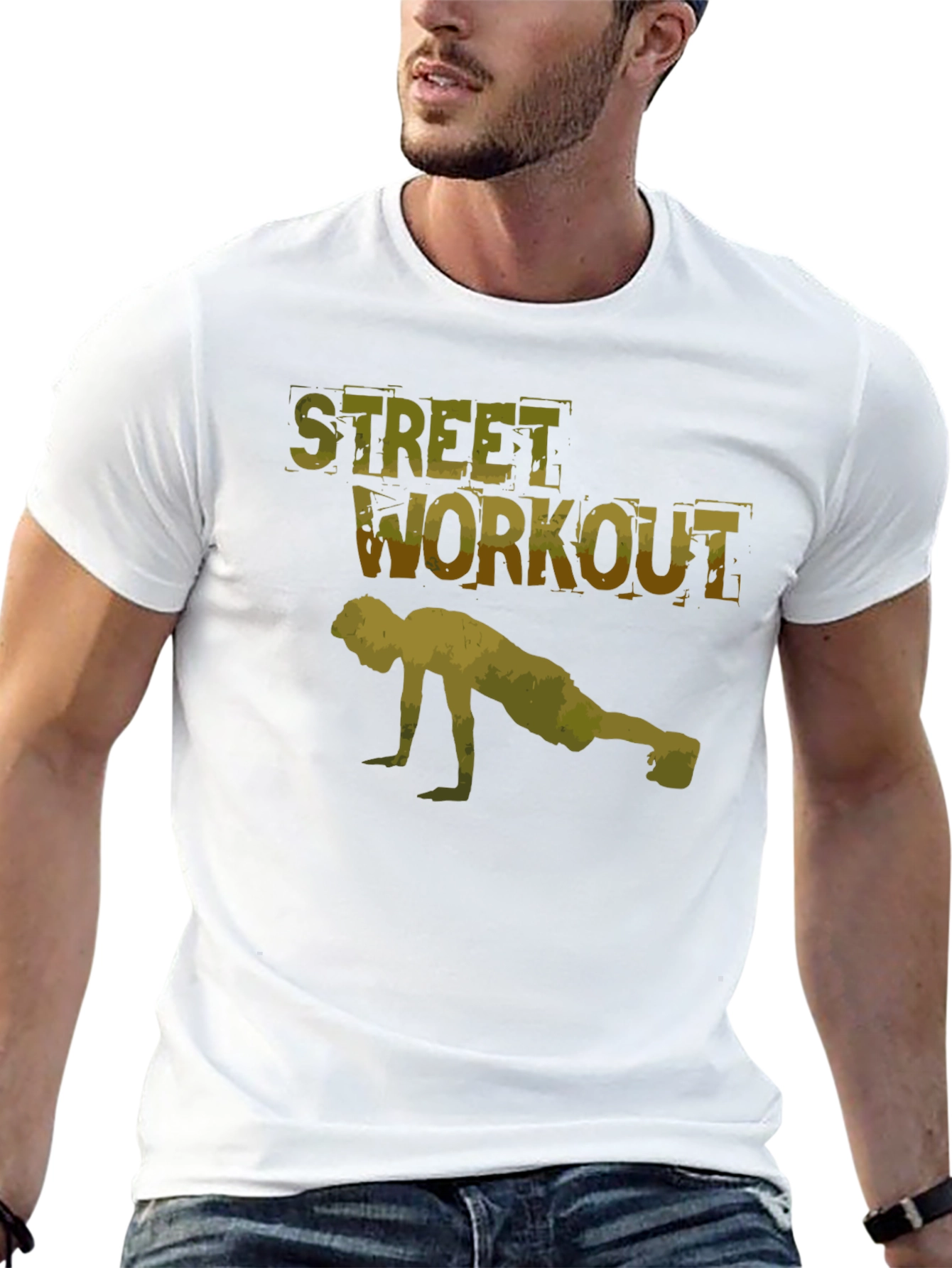 Street Workout Black T-Shirt for Men