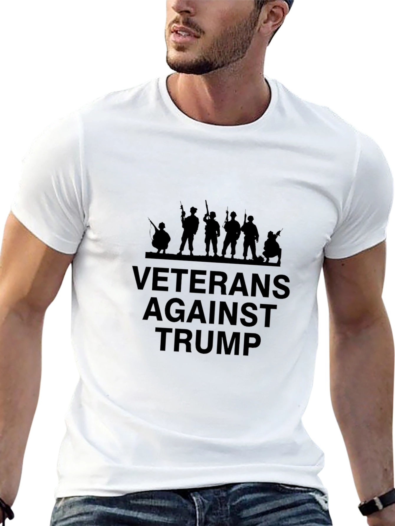 Veterans Against Trump Black T-Shirt