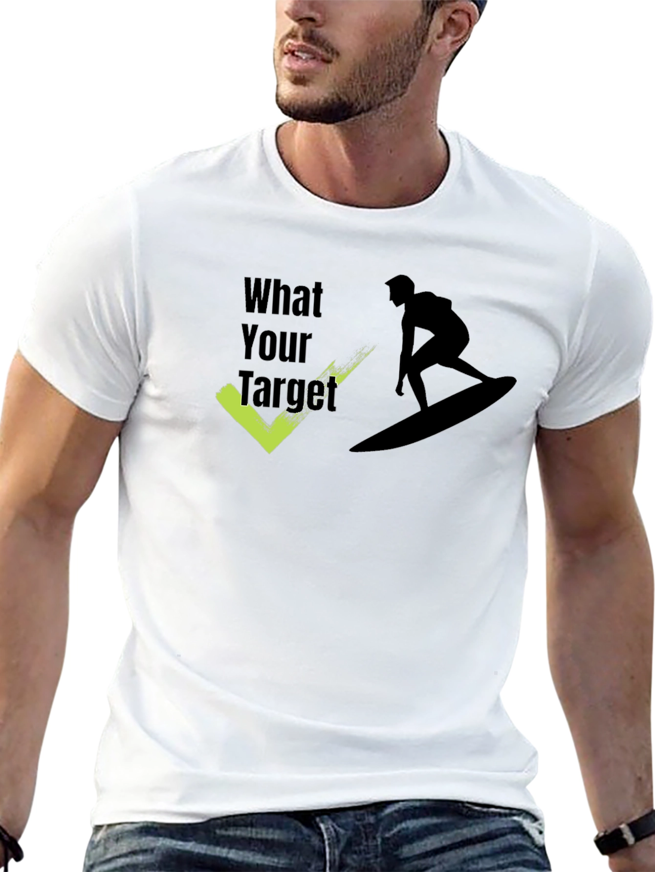 Surf Target Tee - Black Graphic T-Shirt