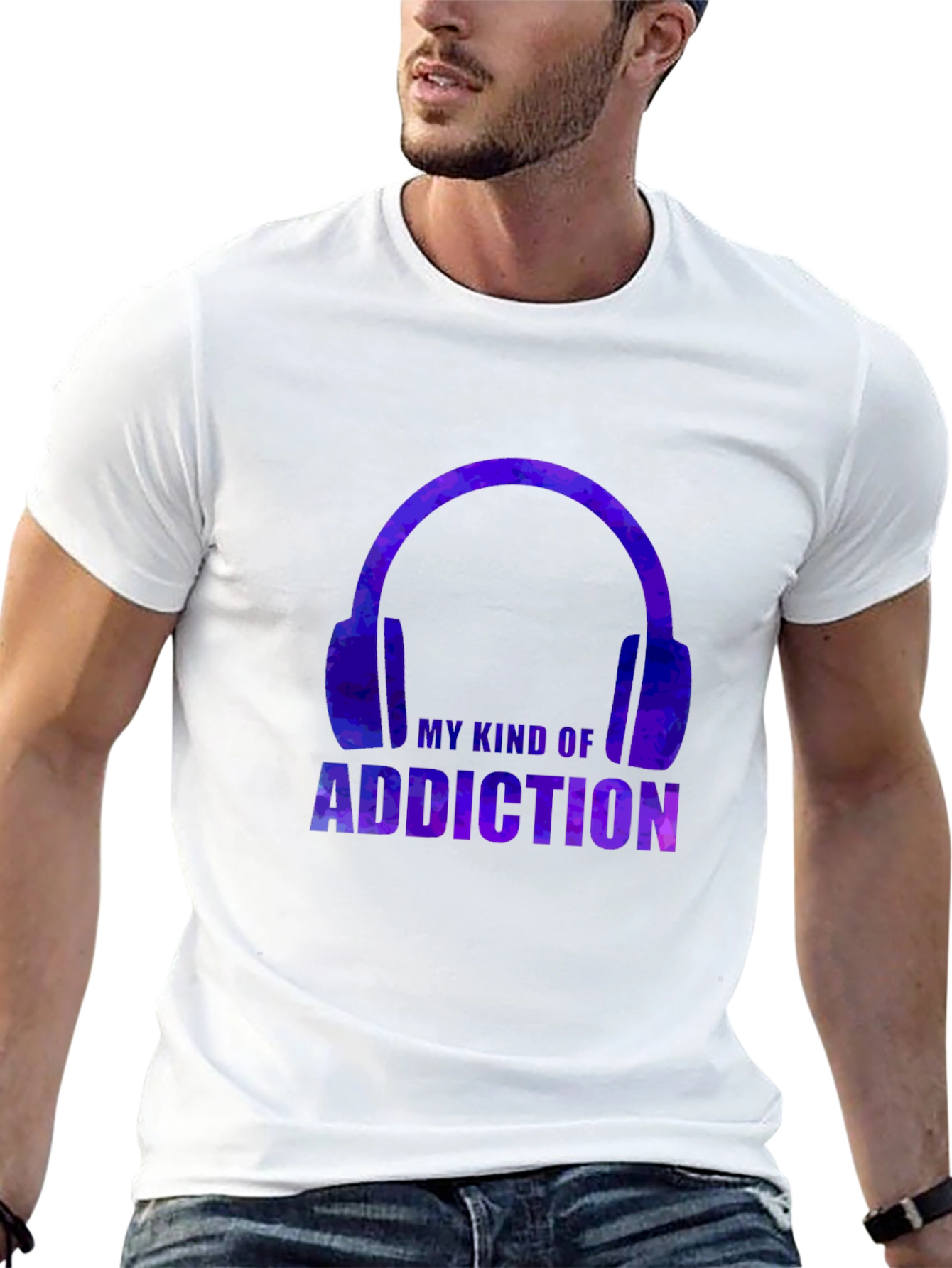My Kind Of Addiction T-Shirt - Headphones Design