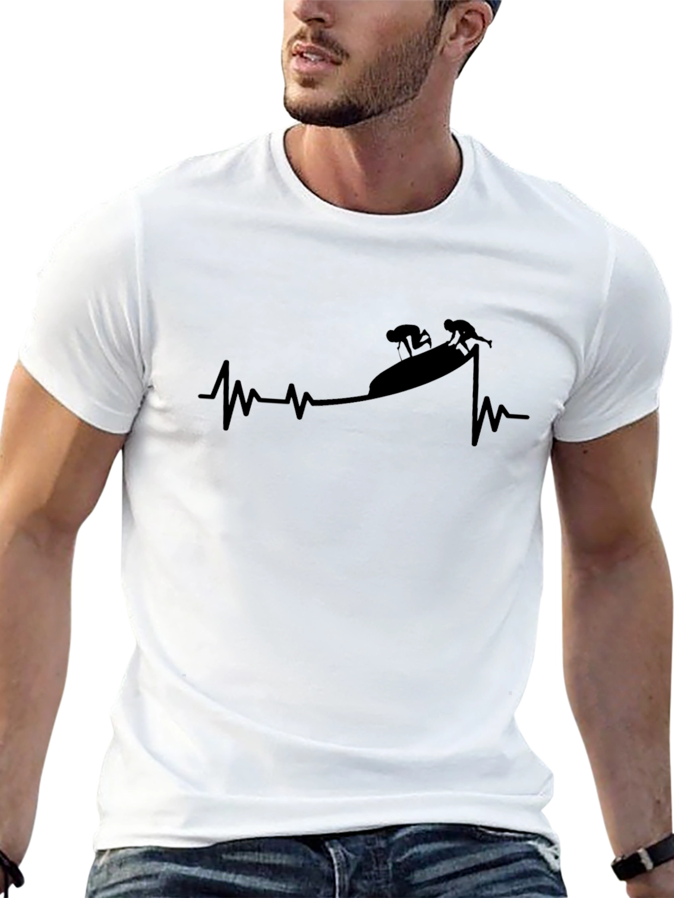 Cyclist Heartbeat Graphic T-Shirt