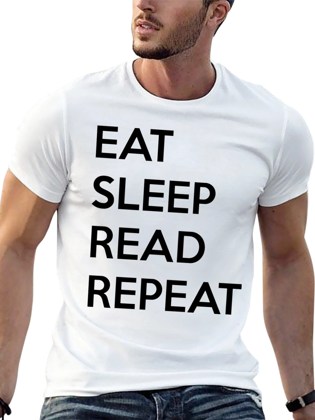 Eat Sleep Read Repeat Graphic Tee