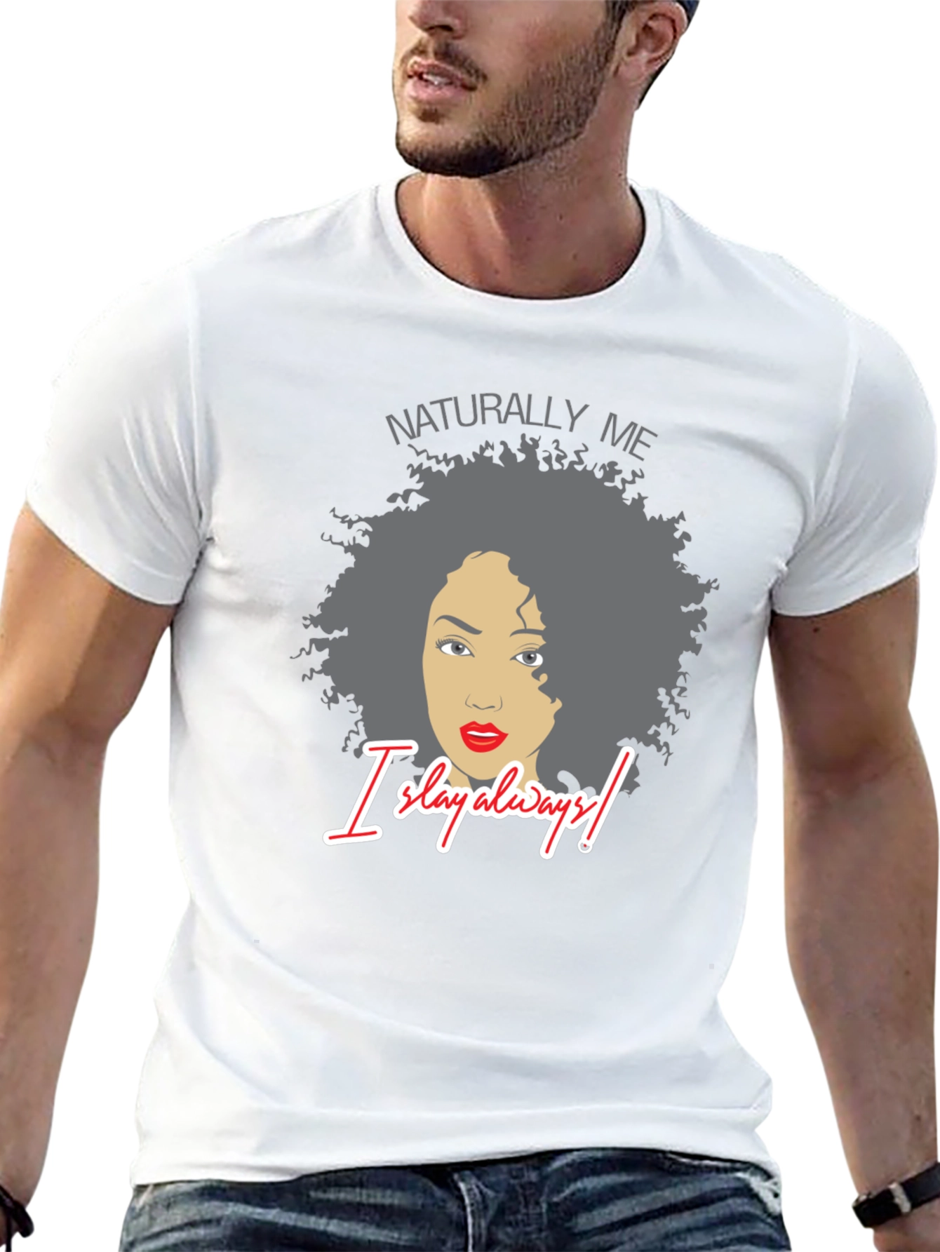 Naturally Me Graphic Tee - Black Cotton T-Shirt