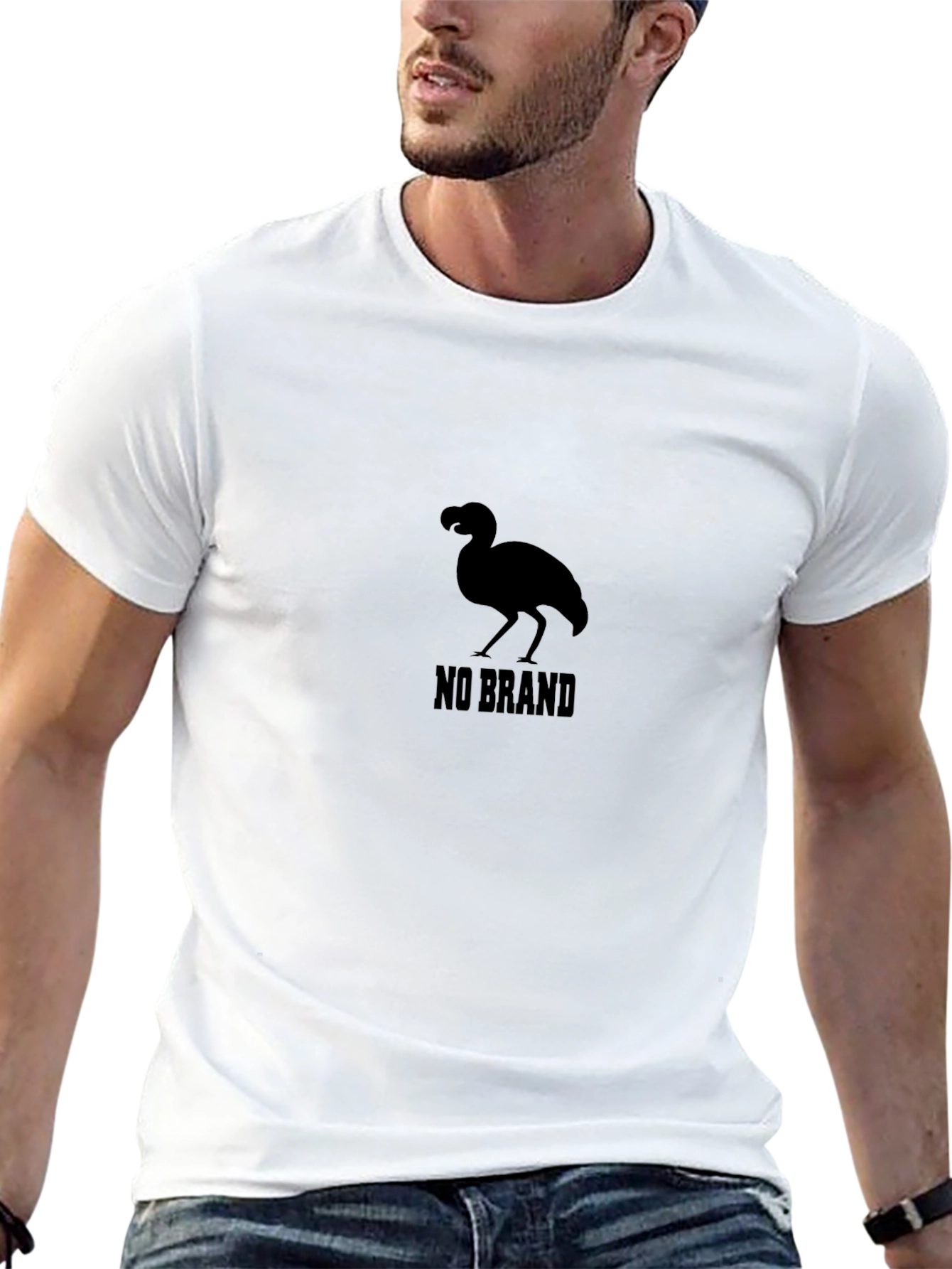 Black No Brand Graphic T-Shirt