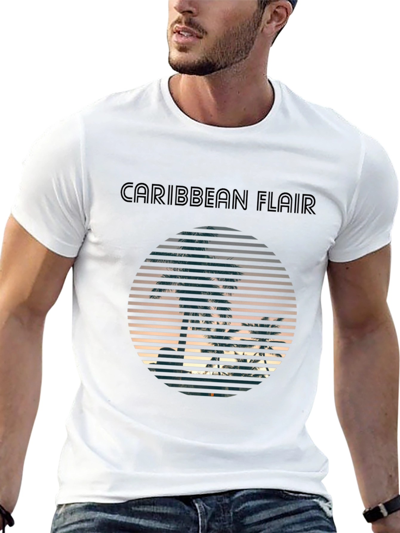Caribbean Flair Black T-Shirt