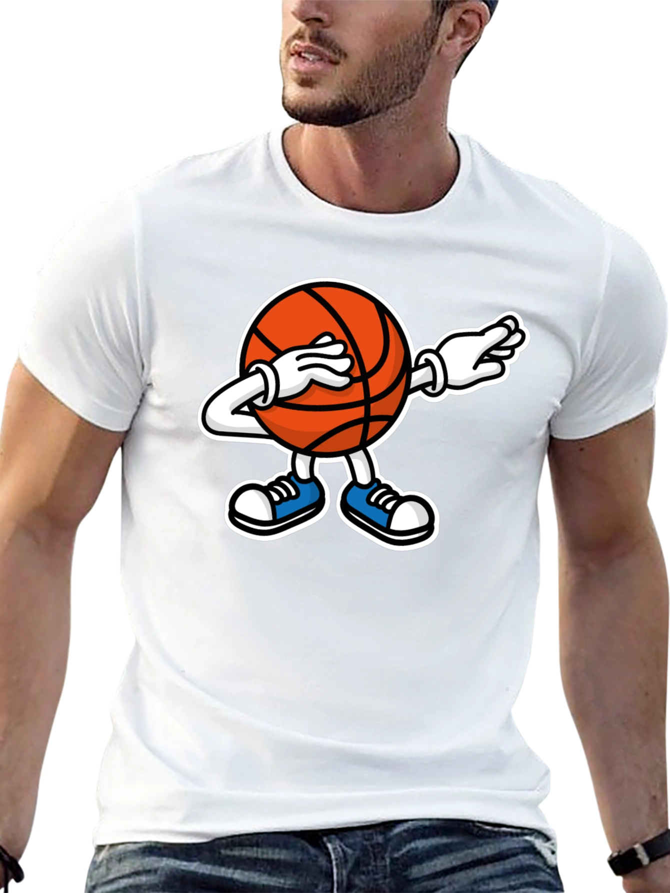 Dabbing Basketball Graphic T-Shirt