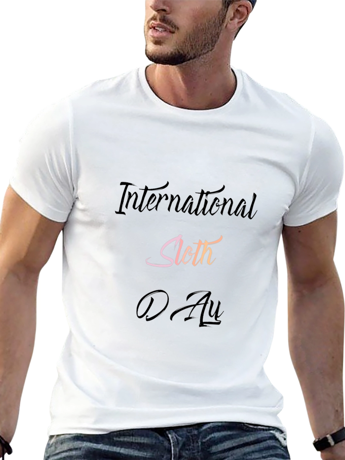 International Sloth Day Black T-Shirt