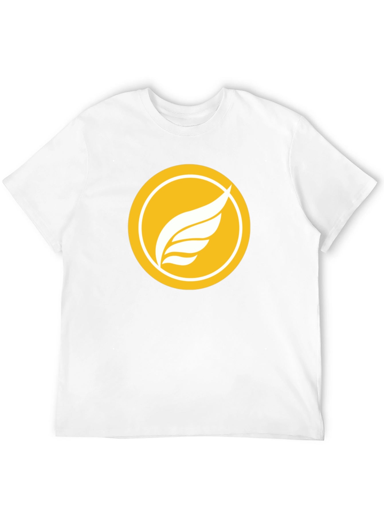 Black T-Shirt with Winged Logo Design
