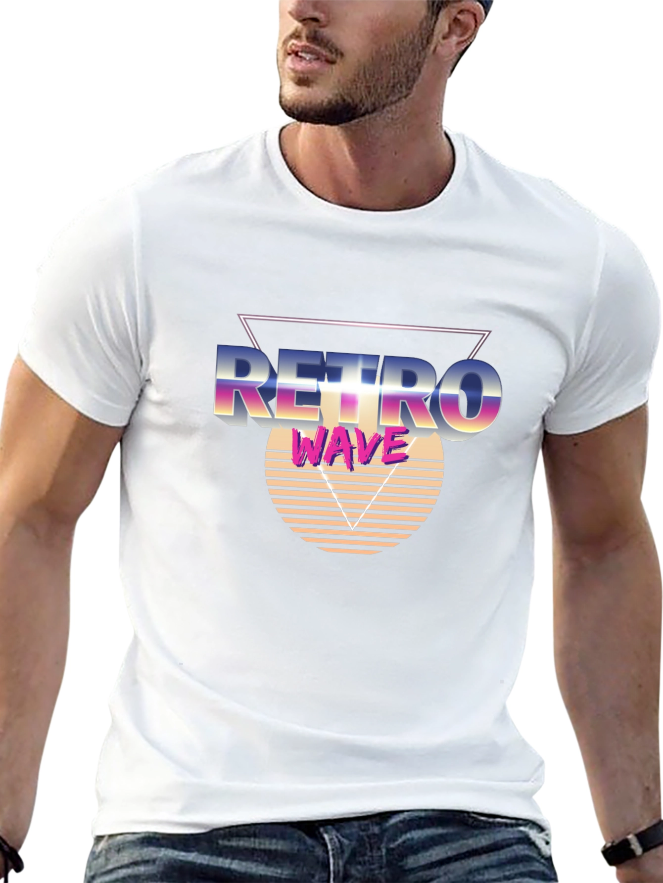 Retro Wave Graphic Tee - Black