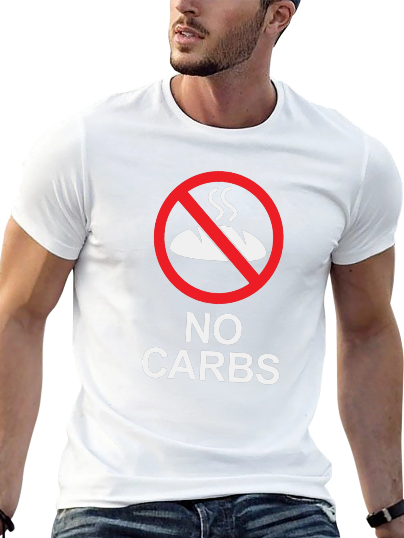 No Carbs Black T-Shirt - Keto Diet Apparel