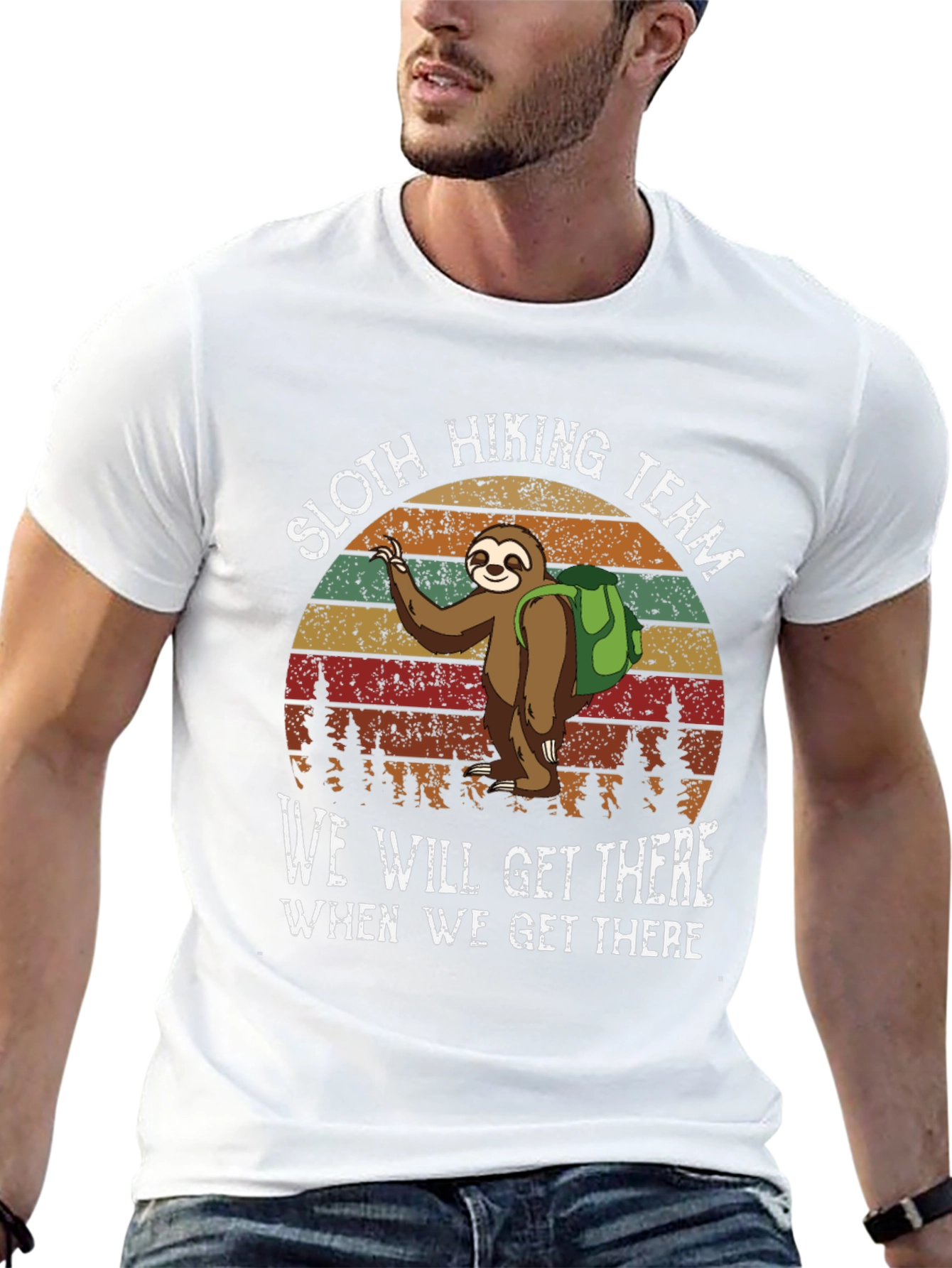 Sloth Hiking Team T-Shirt - Funny Nature Tee