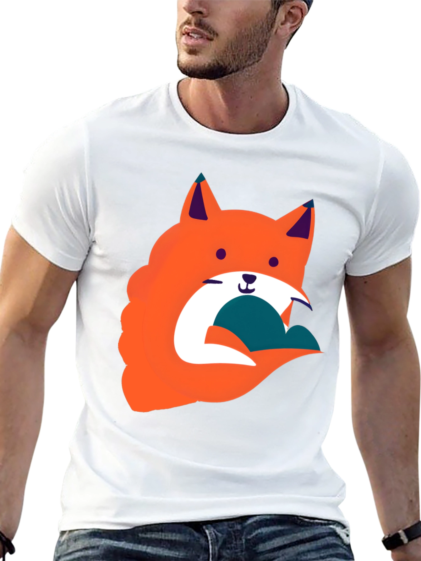 Funky Fox Graphic Tee - Black
