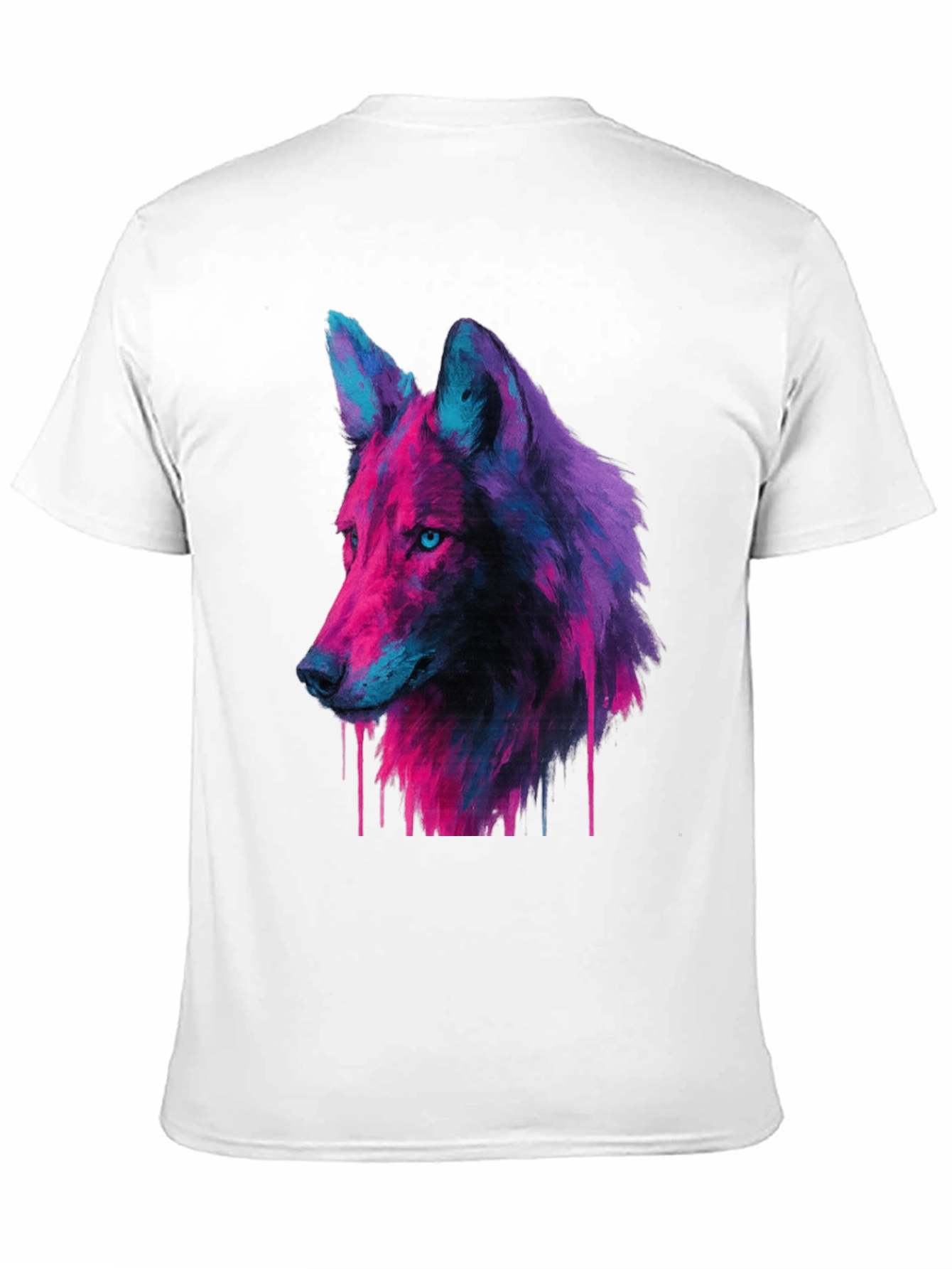 Neon Wolf Graphic Tee - Unique Streetwear Style