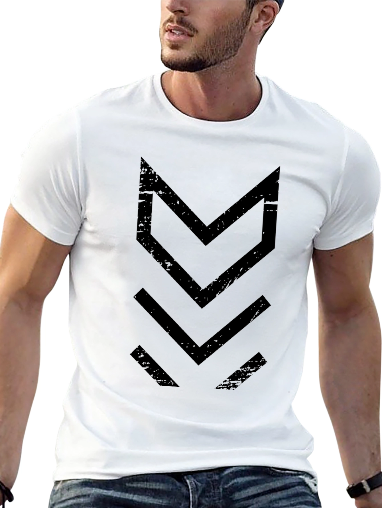 Mens Black Arrow Graphic T-Shirt