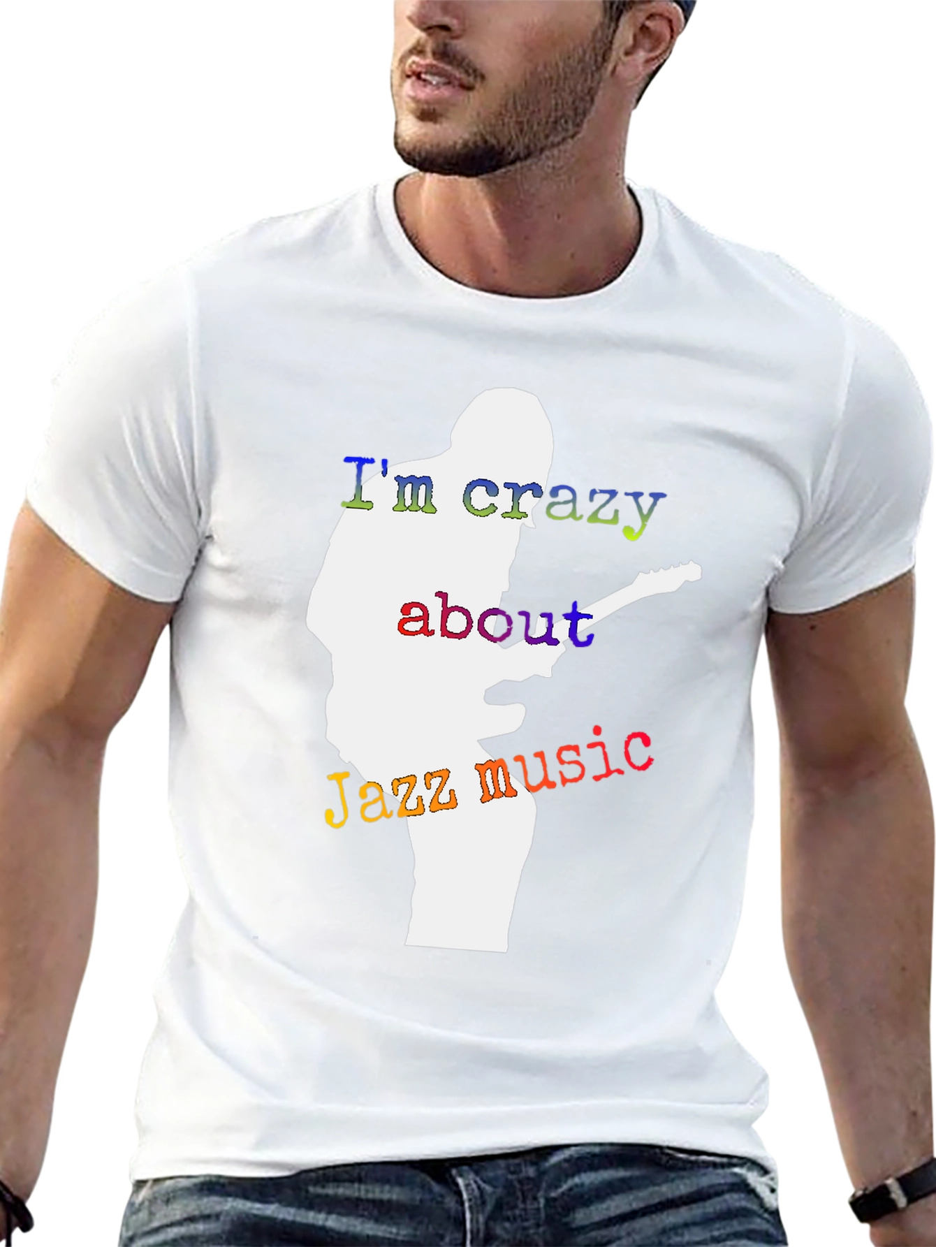 Jazz Music Lover T-Shirt - Guitar Player Silhouette Tee