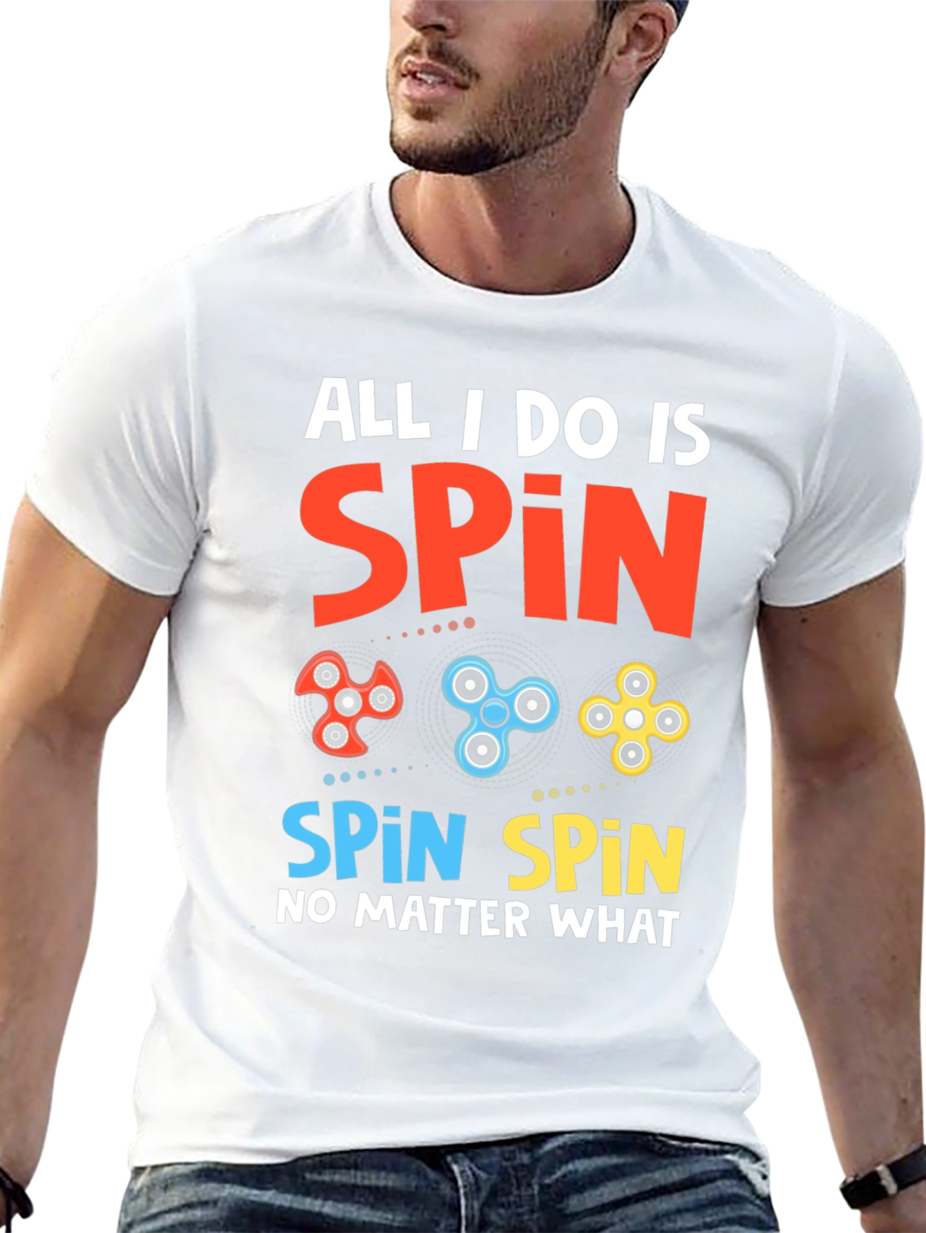 Spin Graphic Tee - Fidget Spinner Design