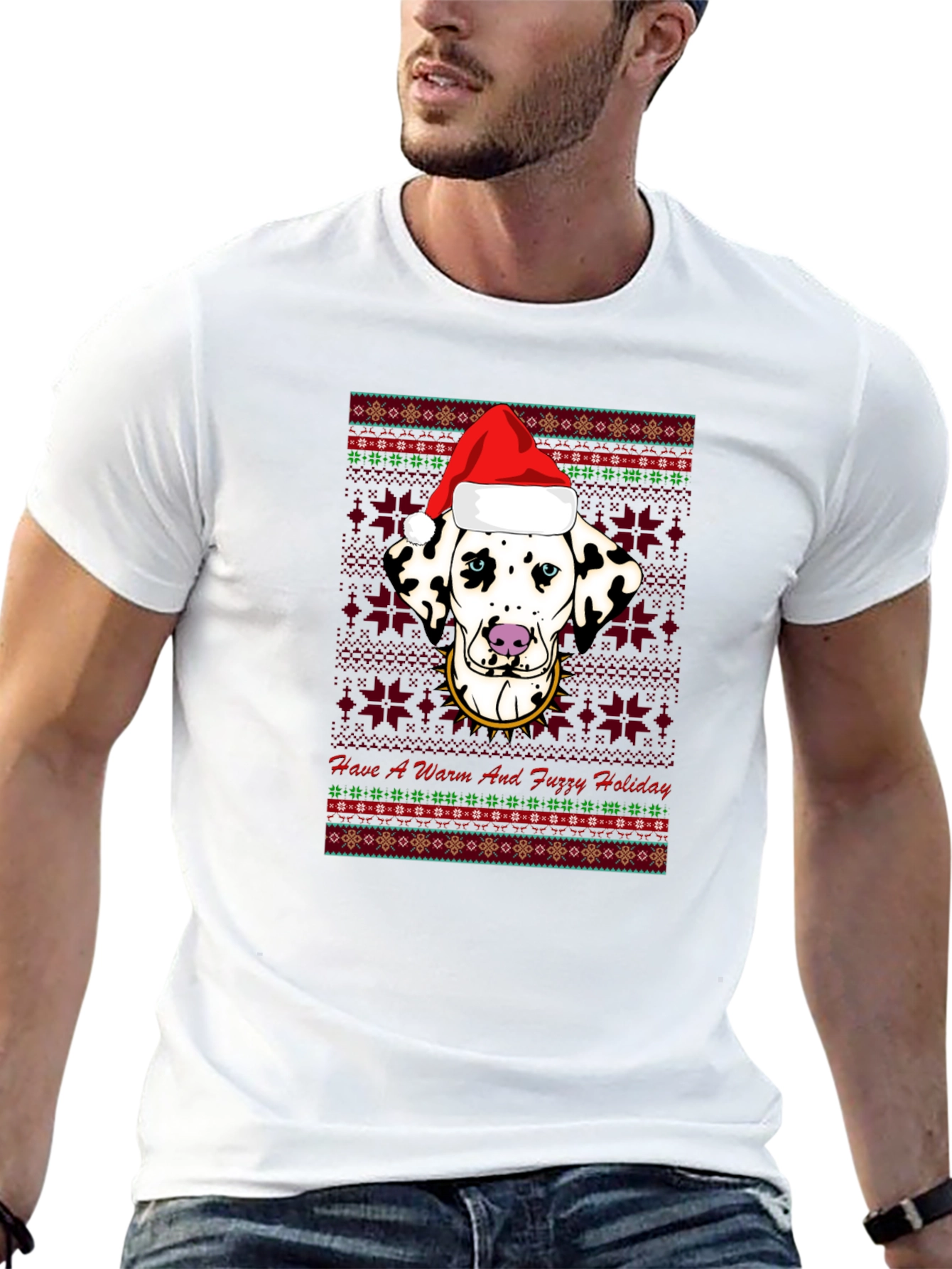 Dalmatian Christmas T-Shirt - Warm and Fuzzy Holiday