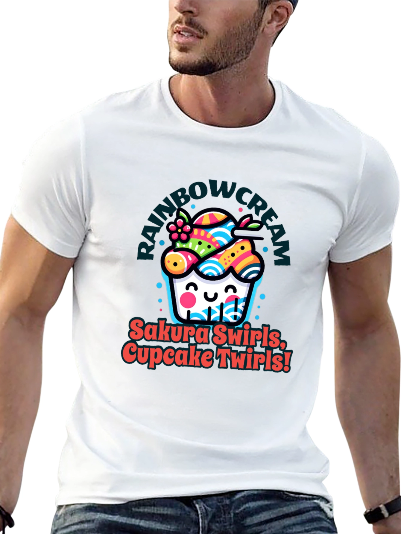 Rainbow Cream Cupcake T-Shirt