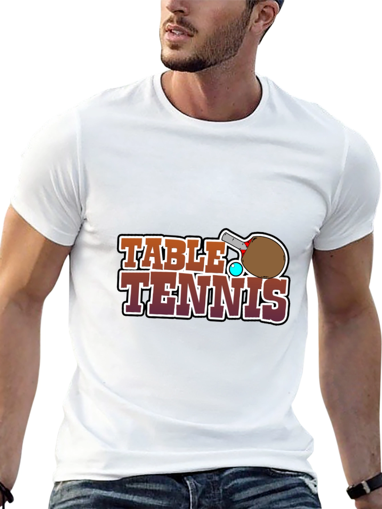 Table Tennis Graphic Tee - Sports Fan Apparel