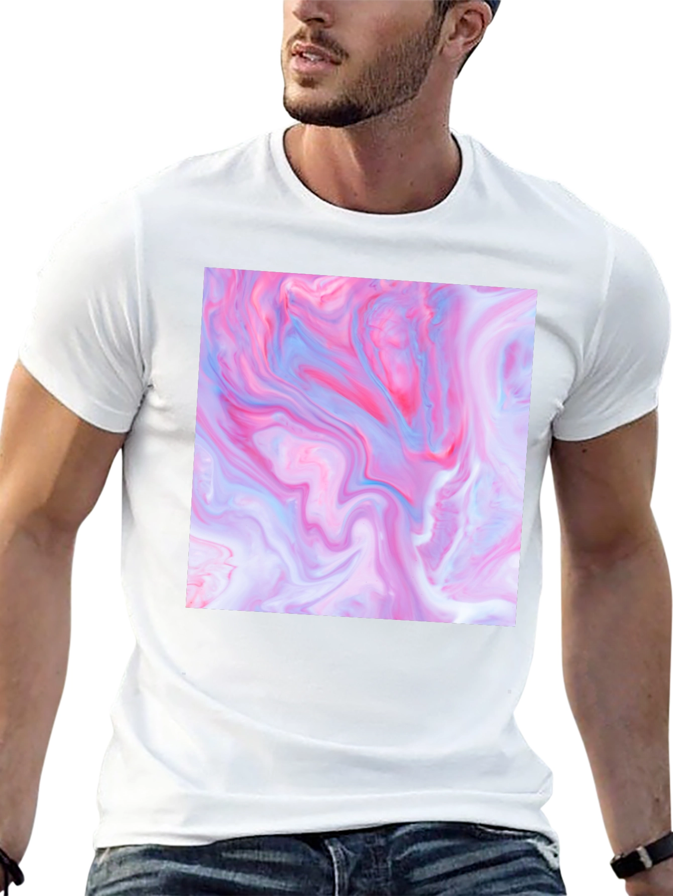 Abstract Marble Swirl T-Shirt - Modern Graphic Tee