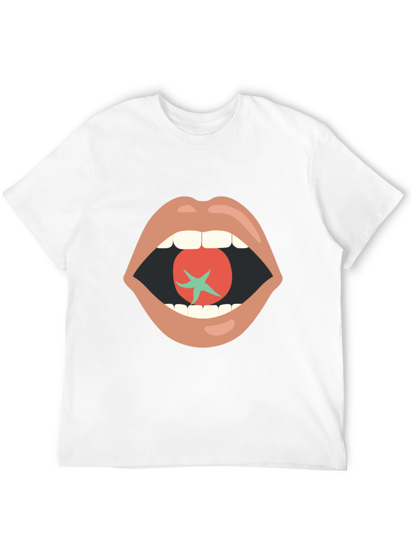 Tomato Mouth Graphic Tee - Funky Black T-Shirt