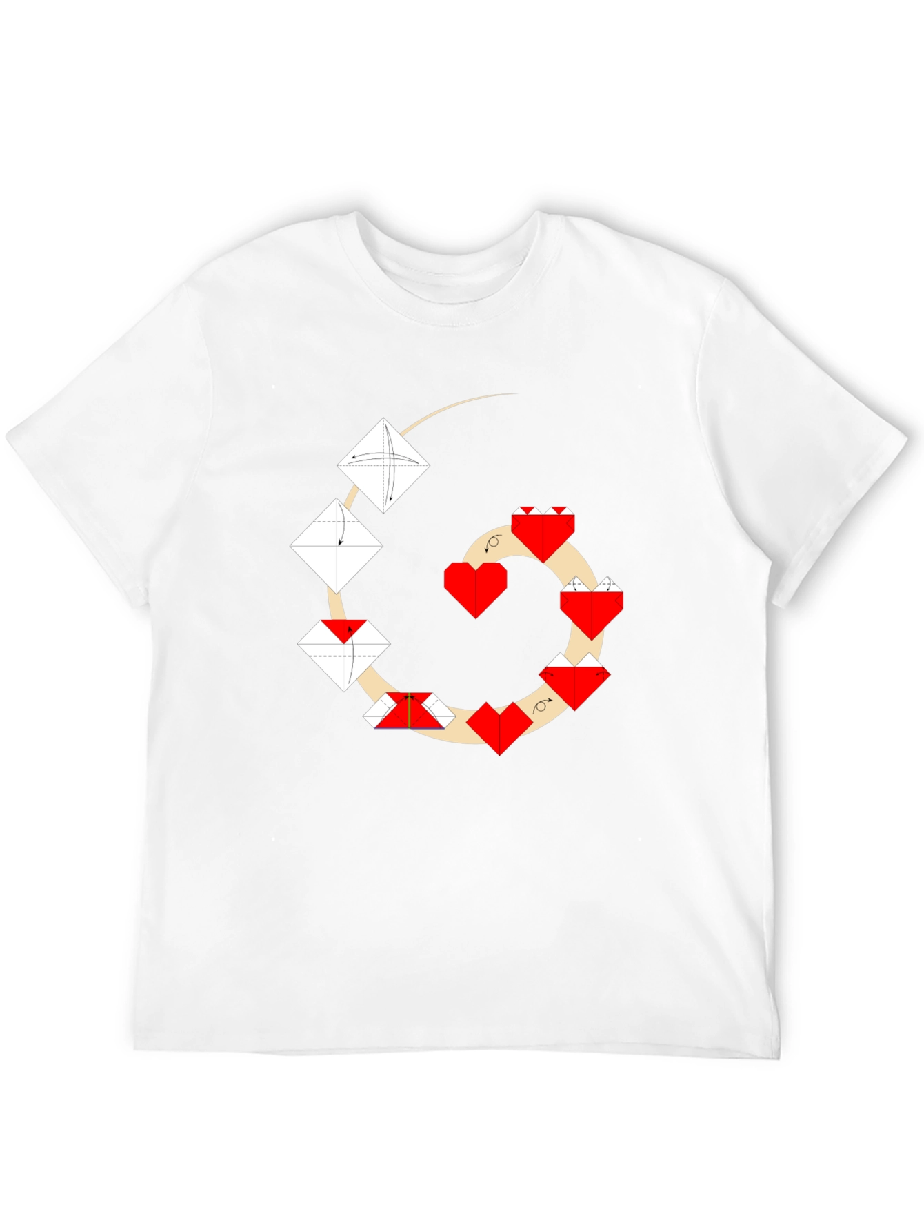 Origami Heart T-Shirt - Unique Geometric Design