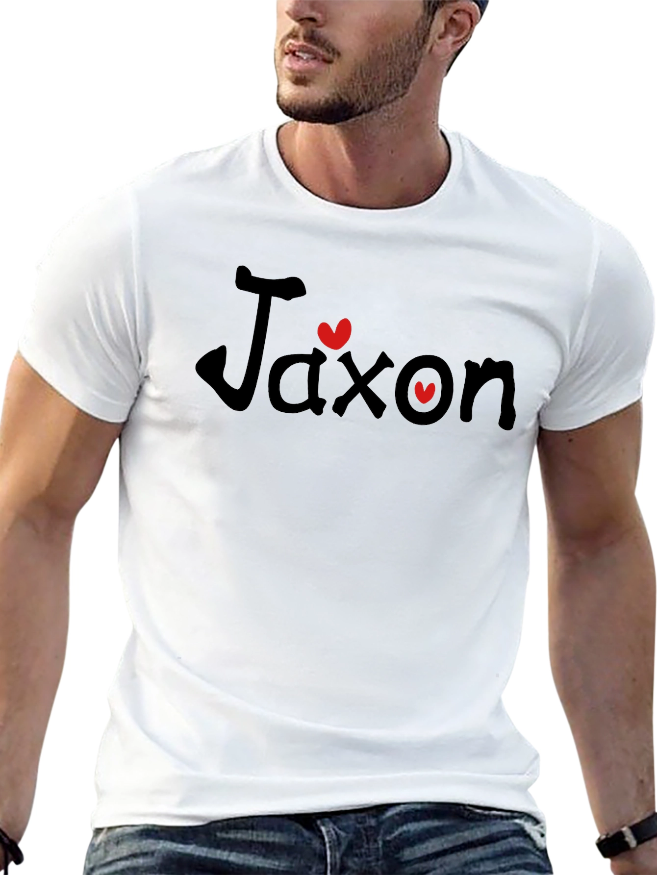 Personalized Jaxon Heart T-Shirt - Custom Name Tee