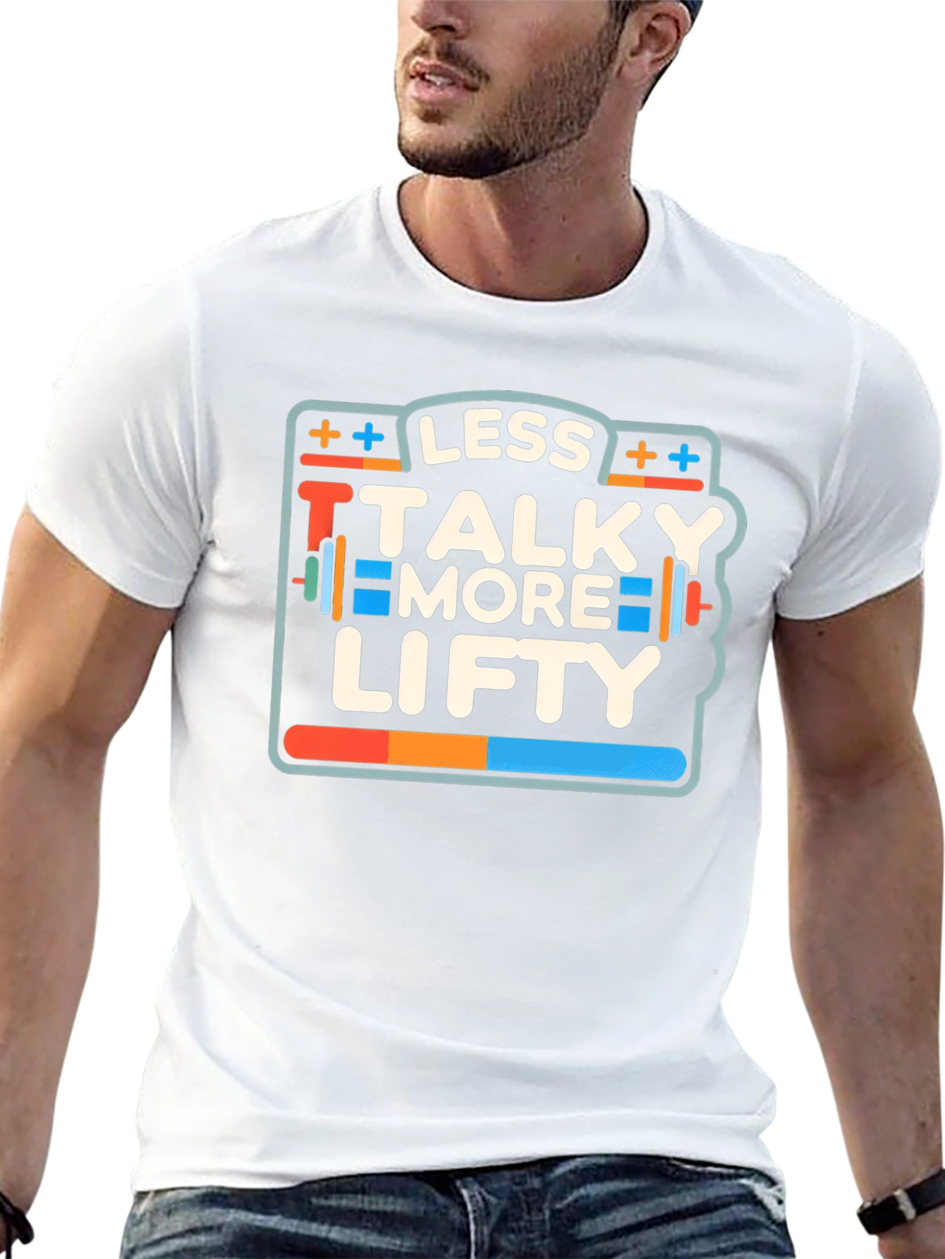 Less Talky More Lifty Black Graphic T-Shirt