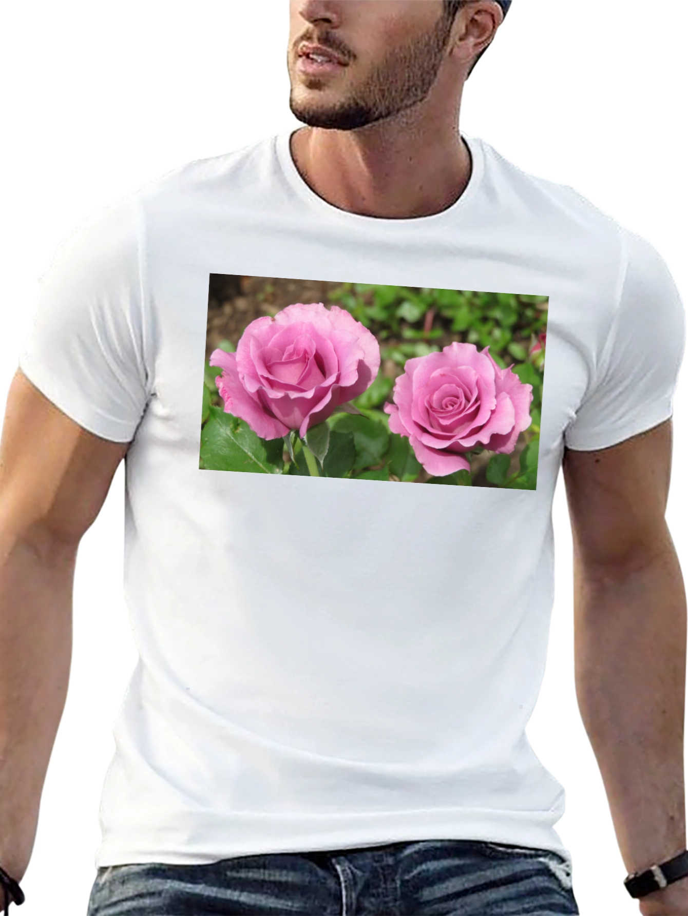 Floral Roses Graphic T-Shirt - Casual Style