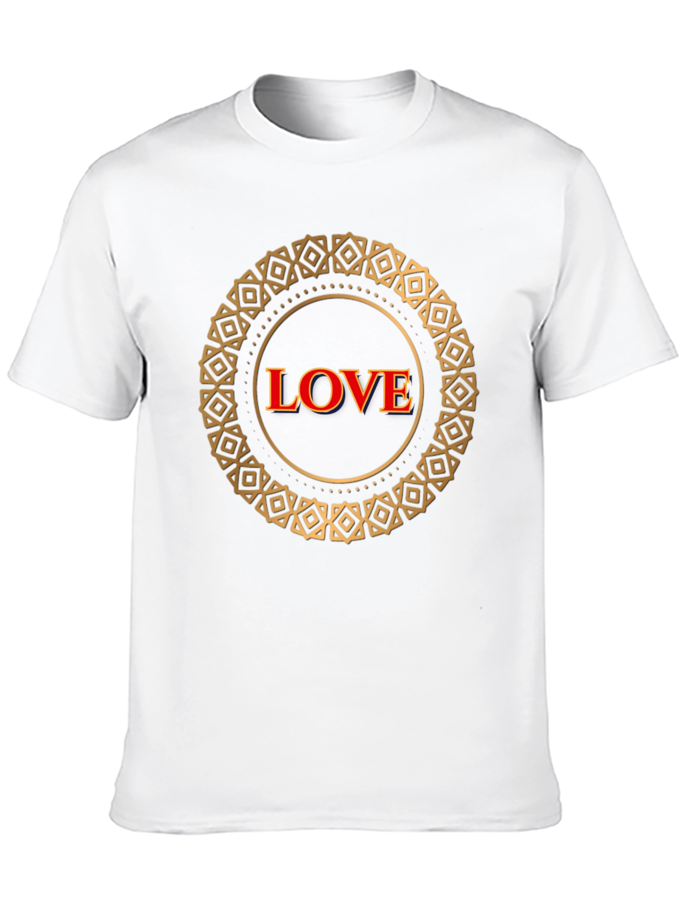 Love Mandala Graphic Black T-Shirt