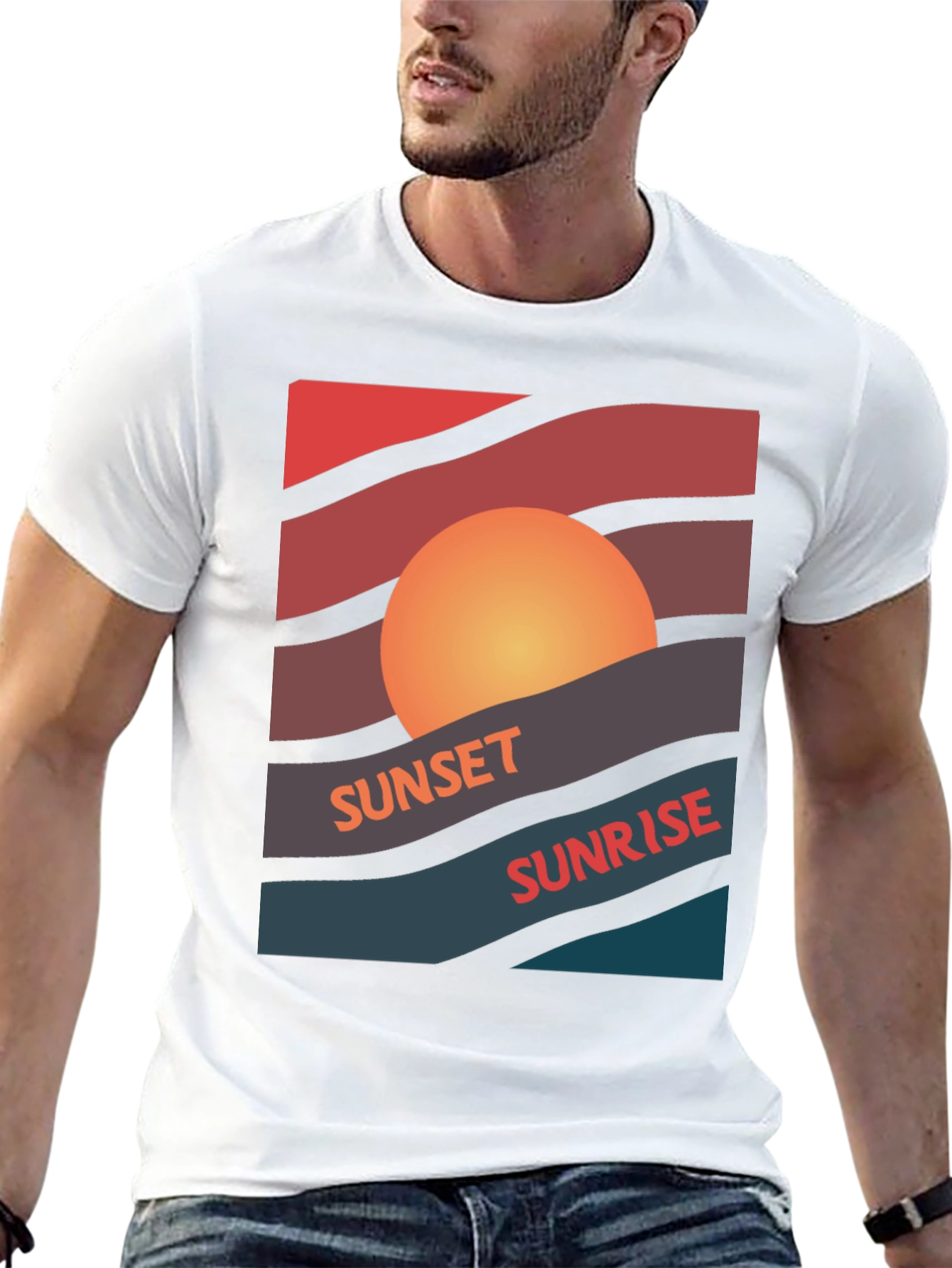 Sunset Sunrise Graphic Tee - Retro Style