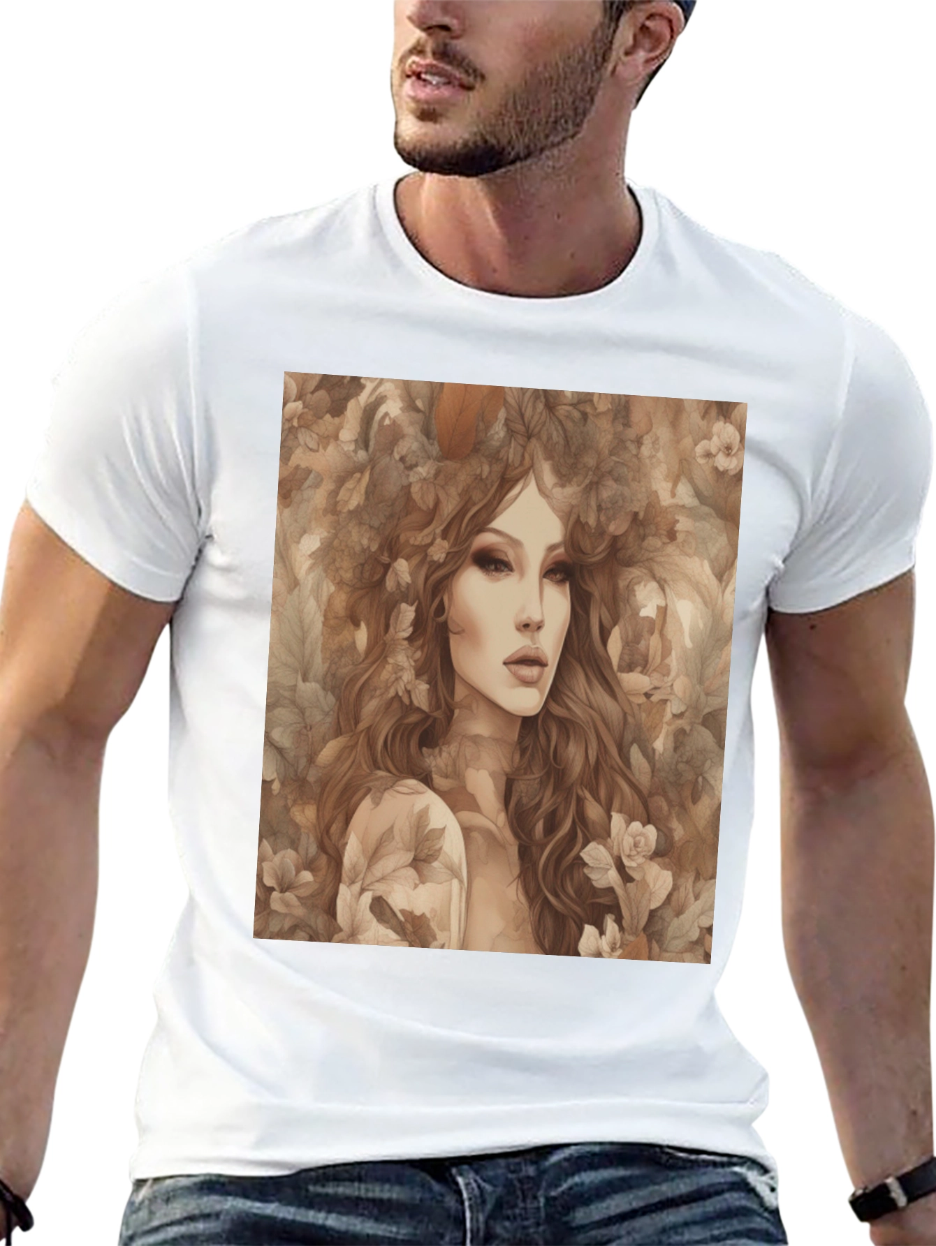 Nature Portrait Graphic Tee - Black Unisex