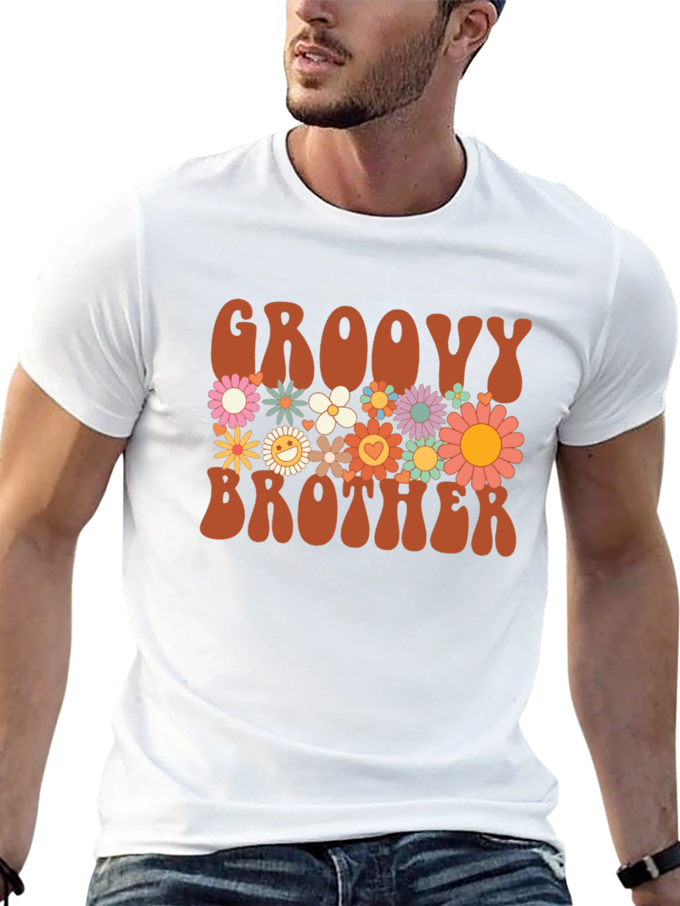Groovy Brother Floral Graphic Tee