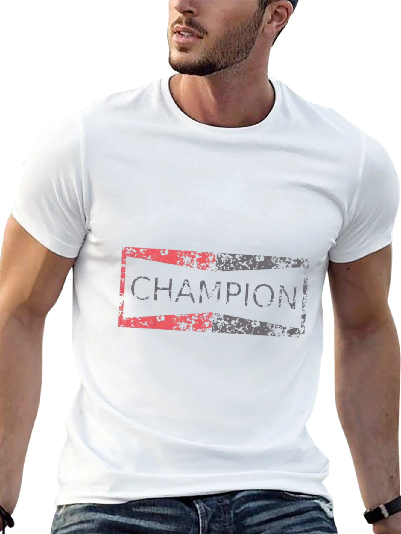 Champion Graphic Print Black T-Shirt