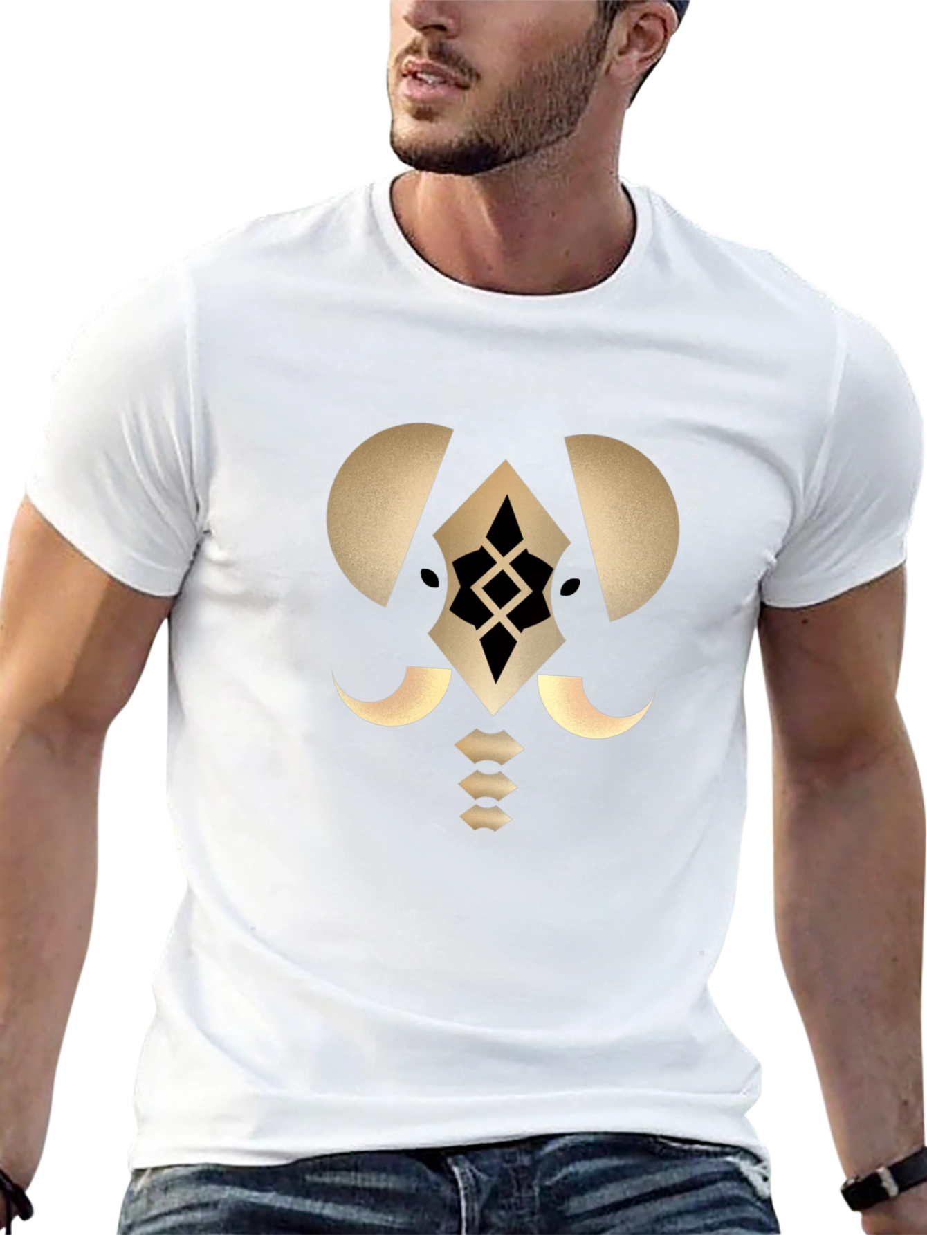 Geometric Graphic Black T-Shirt