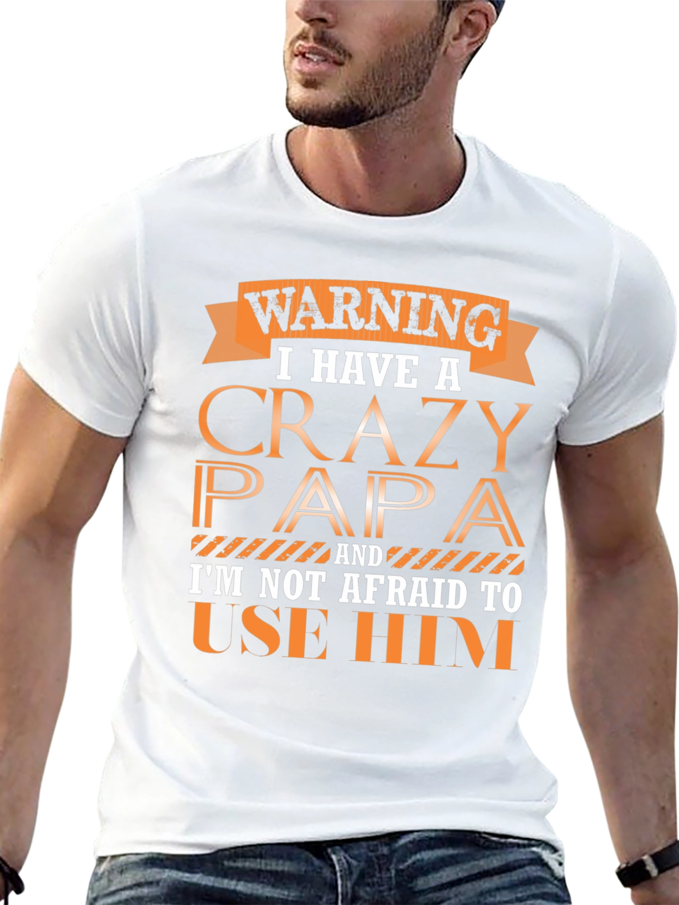 Warning Crazy Papa Graphic Tee