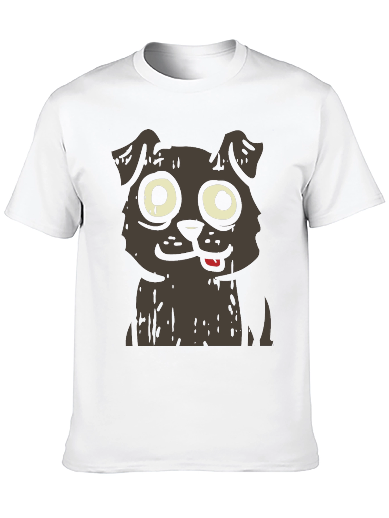Funny Dog Graphic T-Shirt - Black Cotton Tee