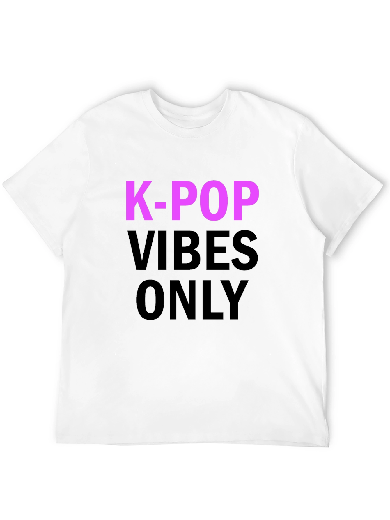 K-Pop Vibes Only T-Shirt - Black