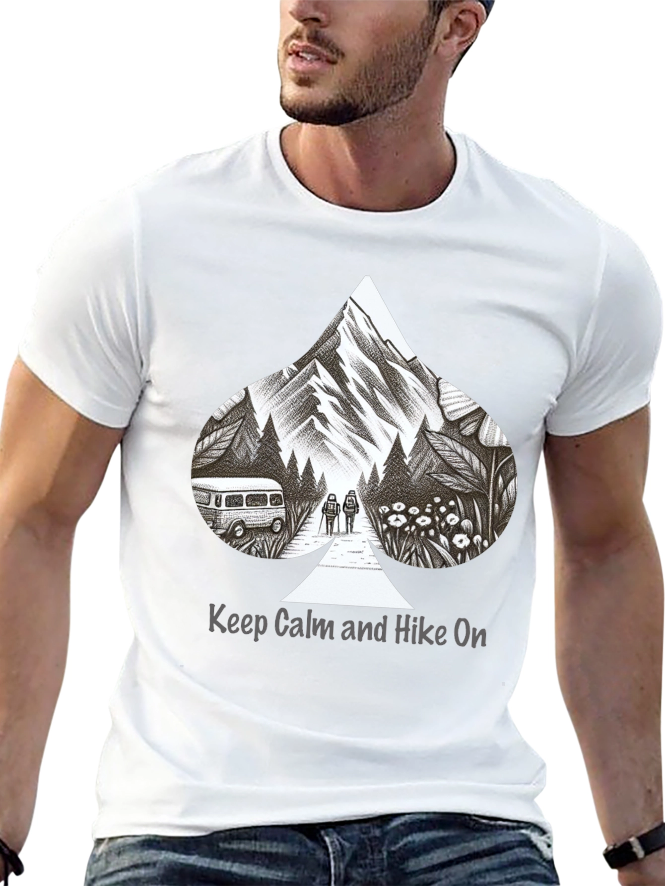 Hike On Graphic Tee - Mountain Adventure T-Shirt
