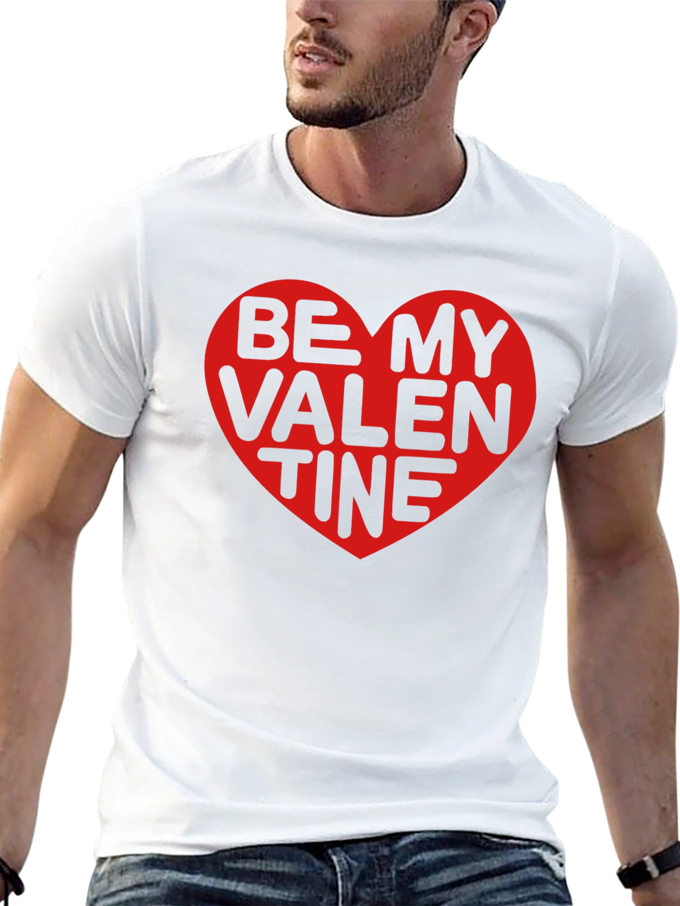 Be My Valentine Heart Graphic T-Shirt