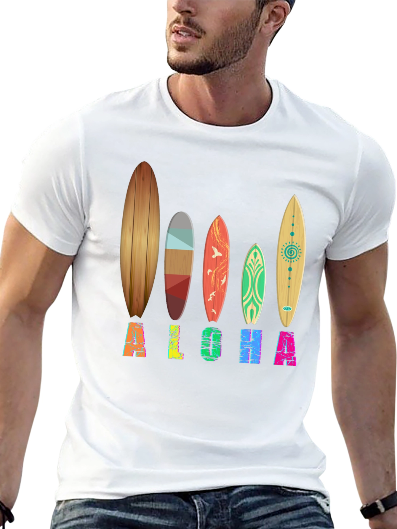 Aloha Surfboard Graphic Tee