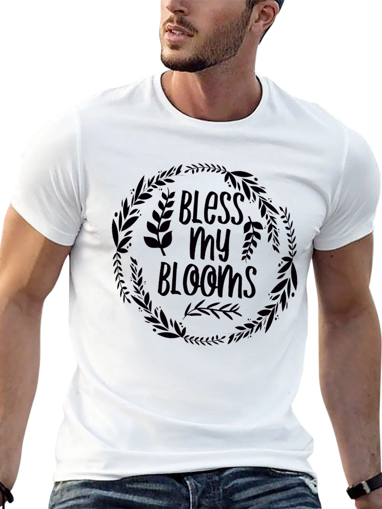Bless My Blooms Graphic Tee - Black