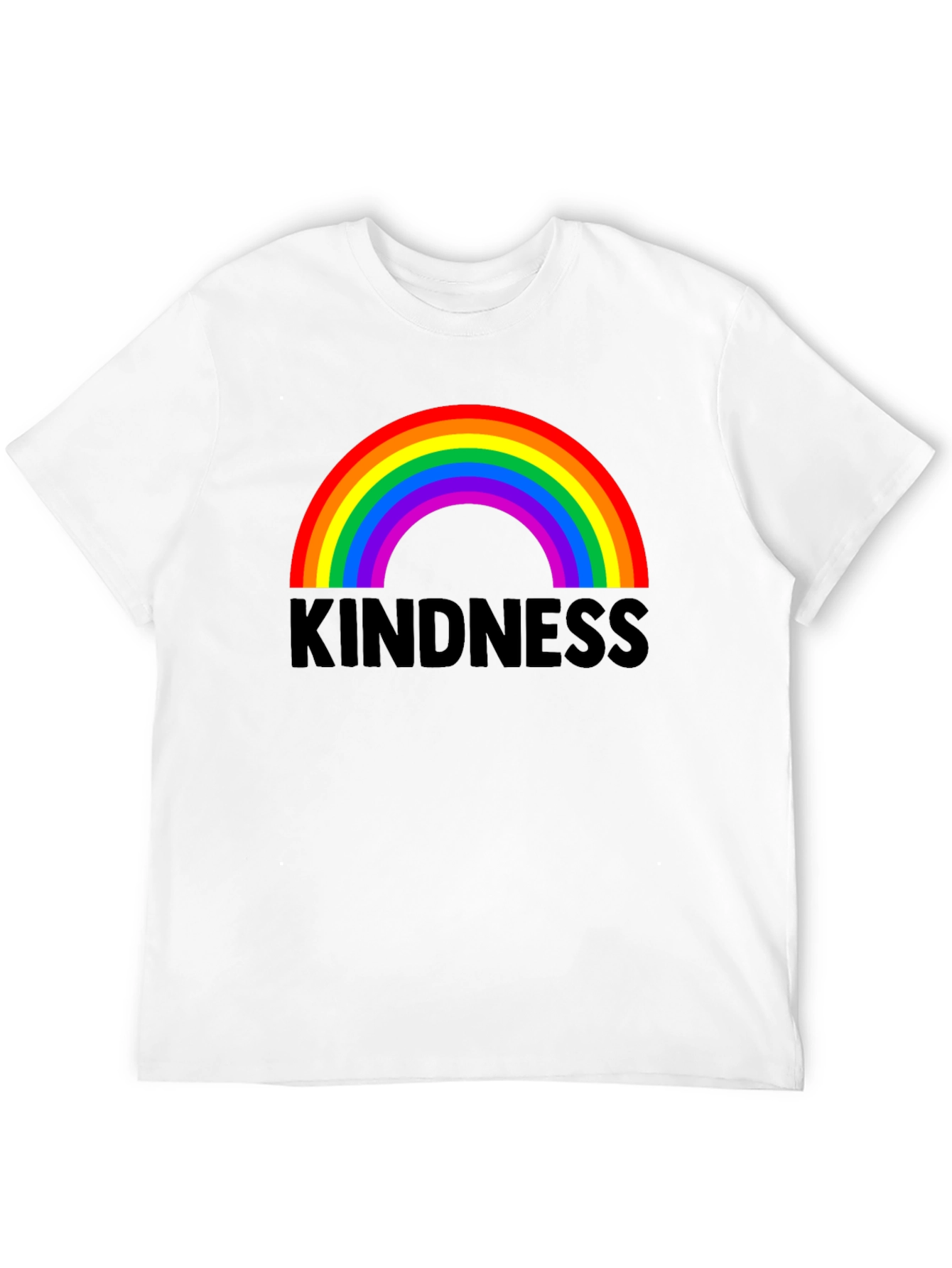 Kindness Rainbow Graphic Tee - Black