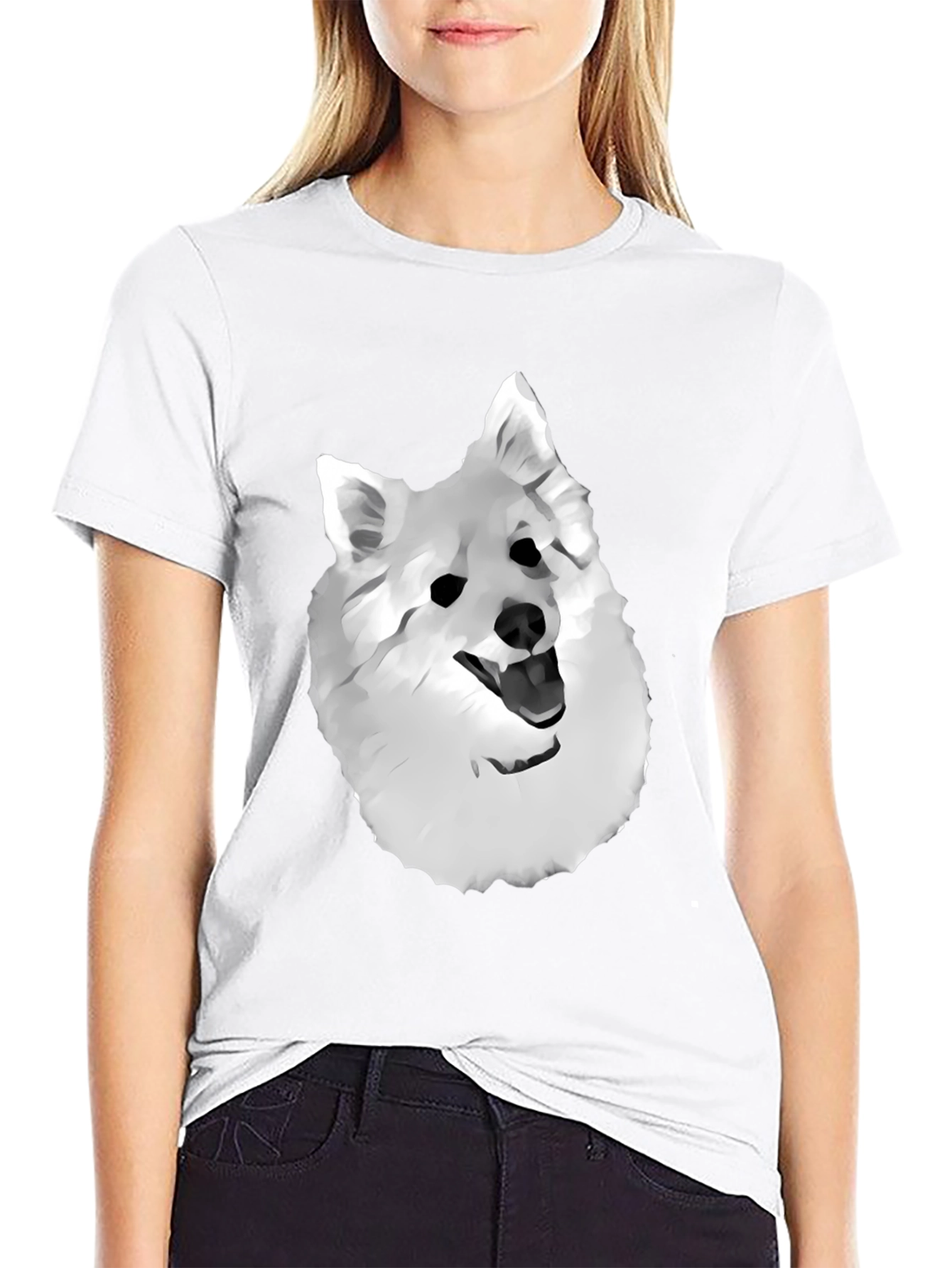 Dog Graphic Tee - Black Cotton Blend