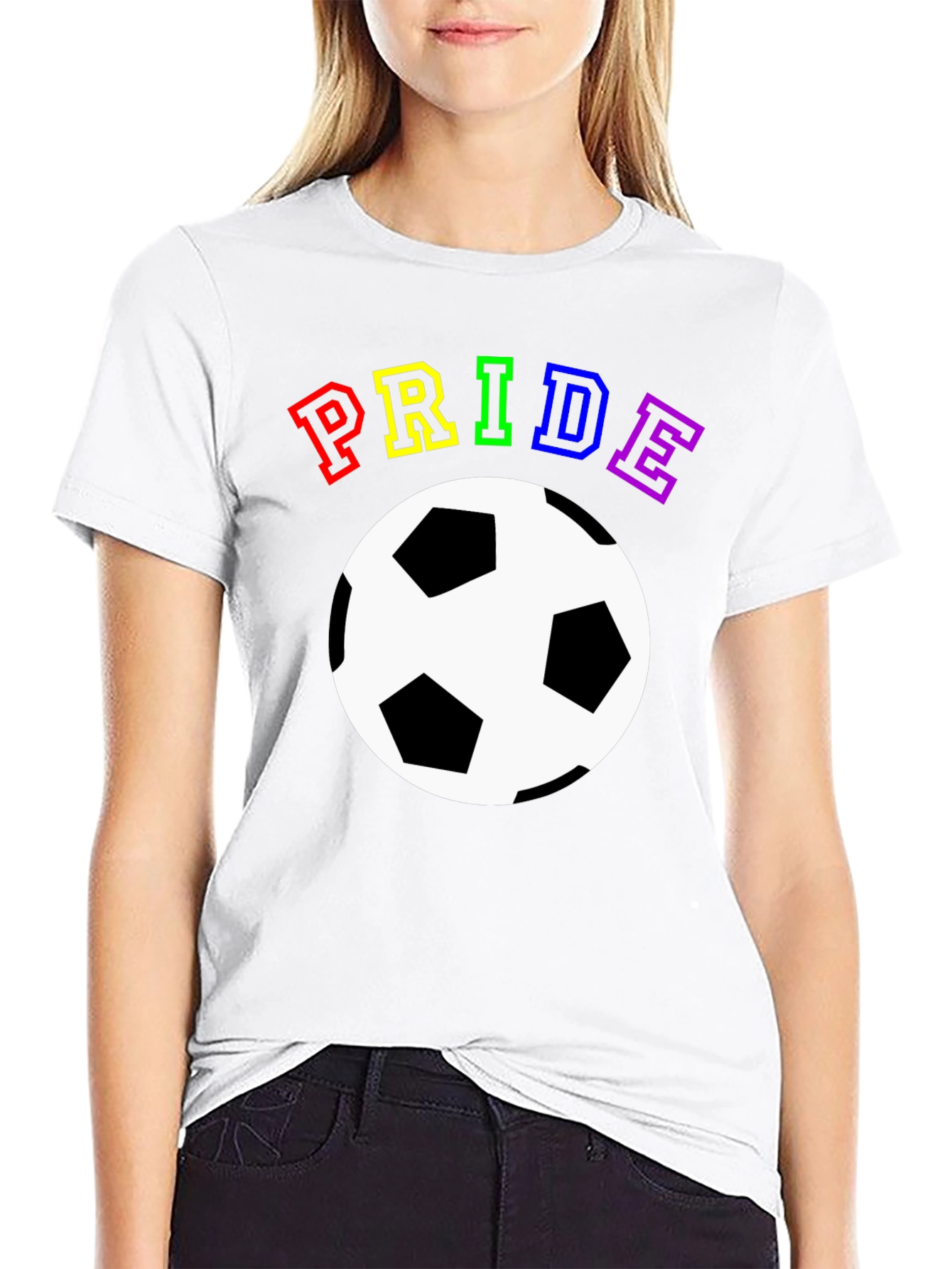 Pride Soccer T-Shirt - Rainbow Graphic Tee
