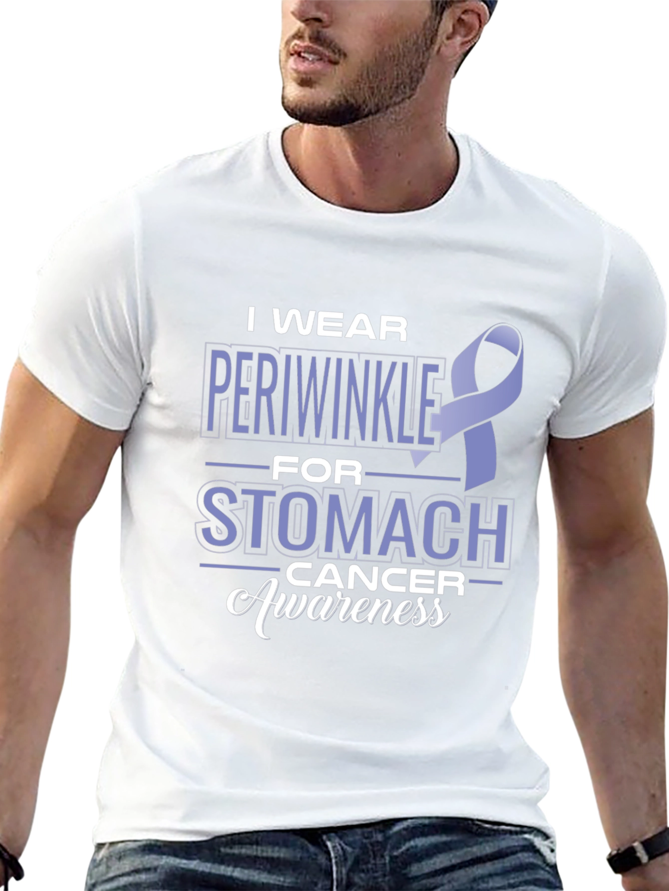 Periwinkle Stomach Cancer Awareness T-Shirt