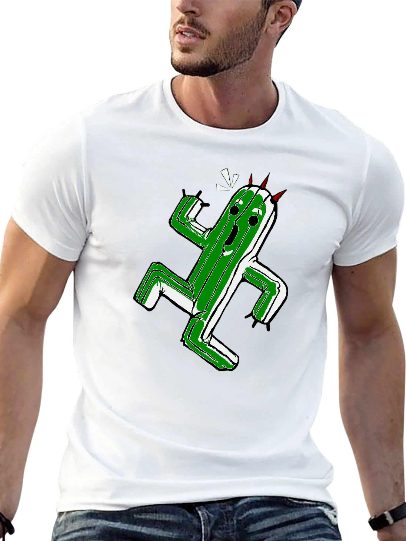 Cactuar Graphic T-Shirt - Black Cotton Tee