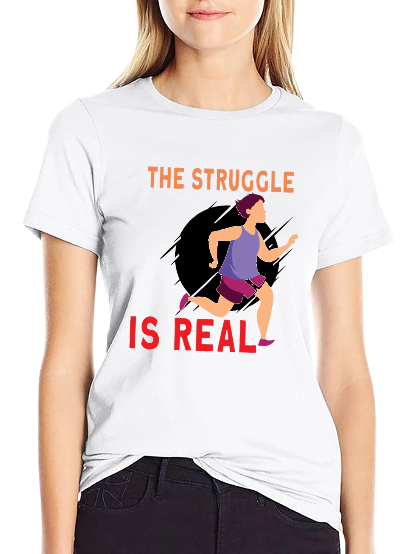 The Struggle Is Real Running T-Shirt